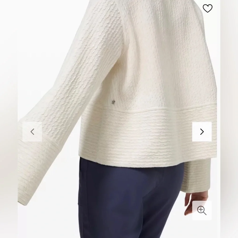 Lululemon retreat yourself pullover hoodie ivory white  21” Ptp - Picture 5 of 10